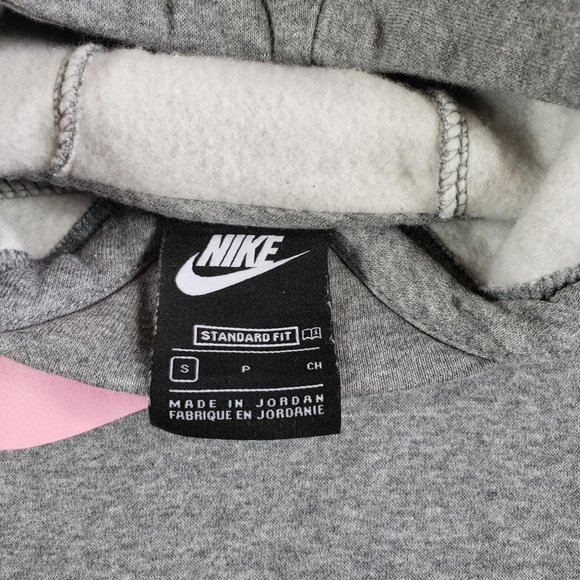 Grey and pink Girls Nike Hooded Sweatshirt - Picture 7 of 7